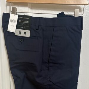 NWT Banana Republic Non-Iron Cotton Dress Pants Navy